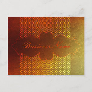 Orange Contemporary Celtic Pattern Postkarte