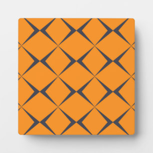 Orange, cool, schlicht, trendig, Zickzack Formen Fotoplatte