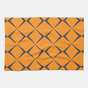 Orange, cool, schlicht, trendig, Zickzack Formen Geschirrtuch