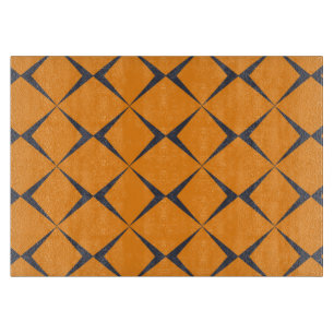 Orange, cool, schlicht, trendig, Zickzack Formen Schneidebrett