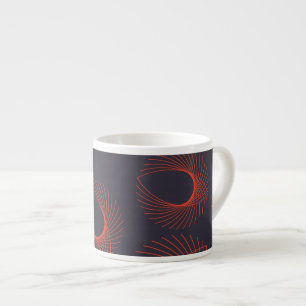 Orange, cool, trendy, geometrische Augenabstraktio Espressotasse