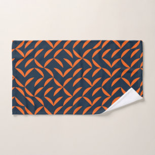 Orange, coole, moderne, trendy gewellte handtuch