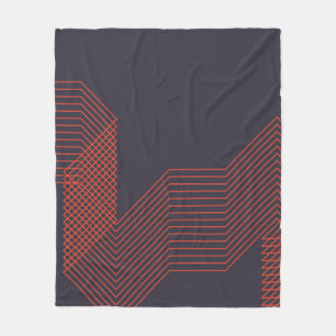 Orange coole, trendige Dekoration Fleecedecke