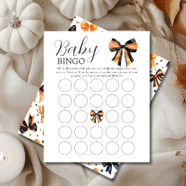 Orange Coquette | Halloween Baby Bingo Game Sheets