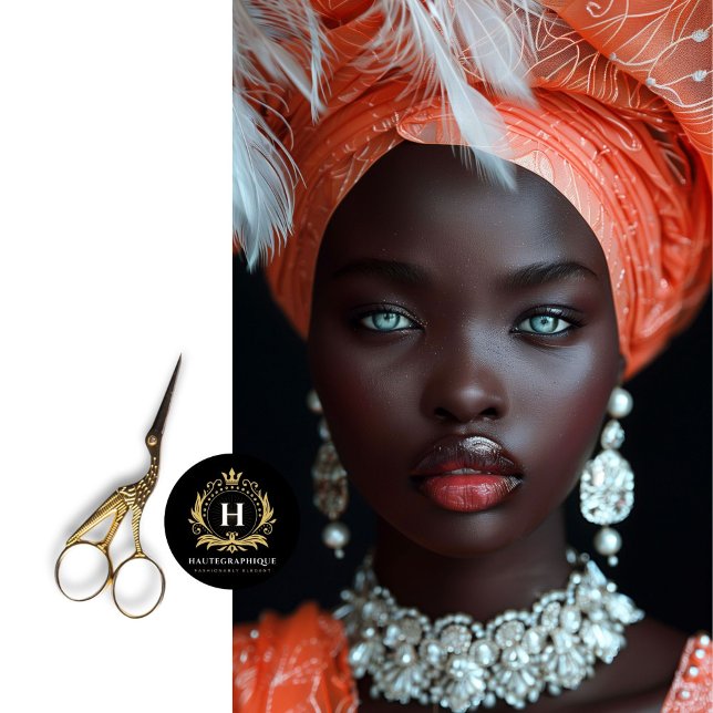 Orange Coral American Woman Decoupage Seidenpapier (Von Creator hochgeladen)