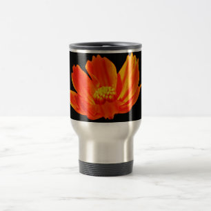 Orange Cosmos Blume Reisebecher