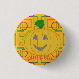 Orange Costume Design Happy Pumpkin Day Button