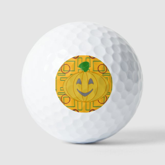 Orange Costume Design Happy Pumpkin Day Golf Balls Golfball (Vorderseite)