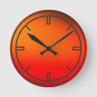 Orange couleurs fantastiques Horloge murale