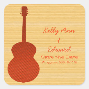 Orange Country Gitarre Save the Date Stickers