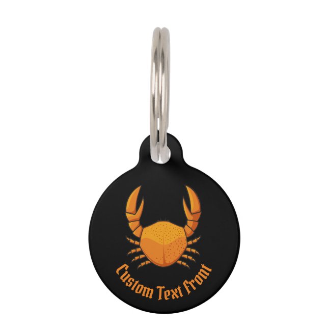 Orange Crab Haustiermarke (Vorderseite)