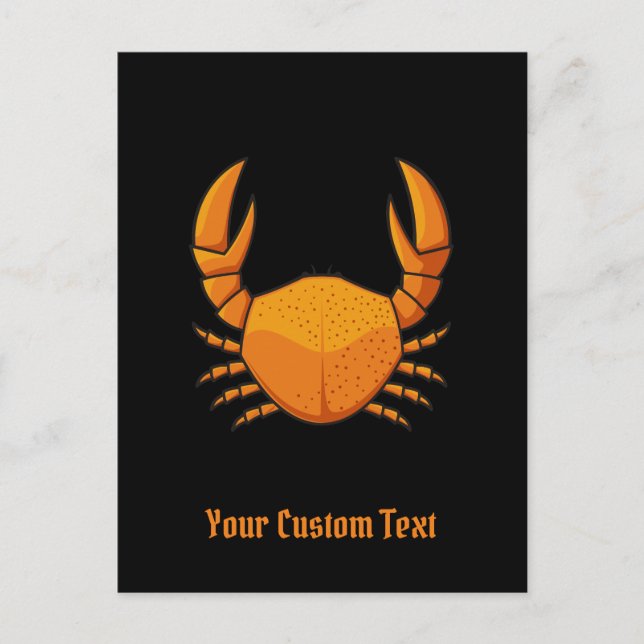 Orange Crab Postkarte (Vorderseite)