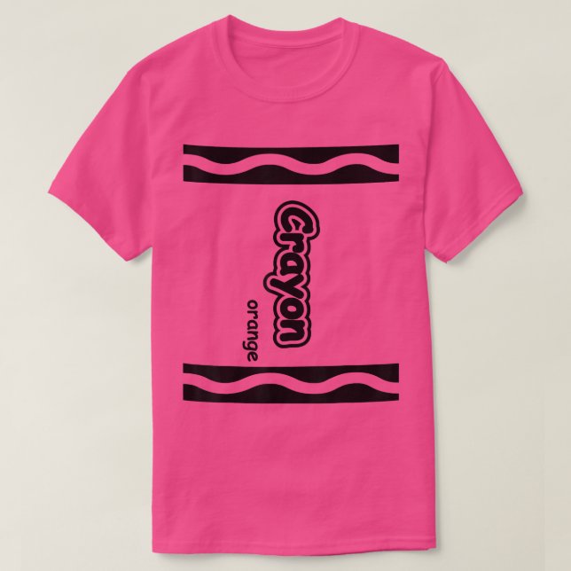 Orange Crayon Easy Halloween Kostüm Niedlich  T-Shirt (Design vorne)