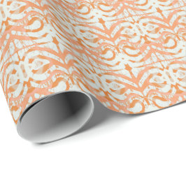 Orange Creamsice Batik Wrapping Paper Geschenkpapier