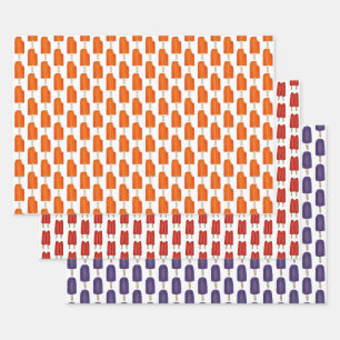 Orange Creamsicle Cherry Gran Twin Pop Popsicles Geschenkpapier Set