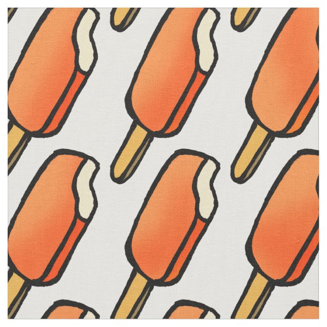 Orange Creamsicle EiscremePopsicles Stoff (Nahaufnahme)