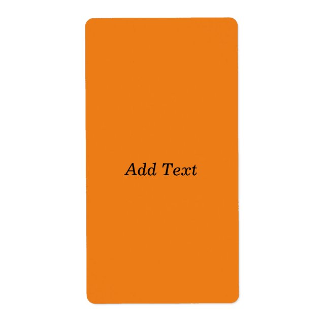 Orange Create your own Add Text Custom (Vorne)