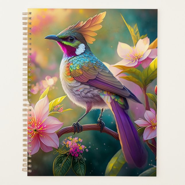 Orange Created Rainbow Jay Fantasy Bird Planer (Vorderseite)