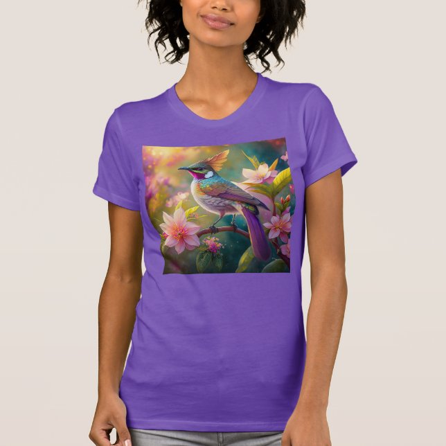 Orange Created Rainbow Jay Fantasy Bird T-Shirt (Vorderseite)