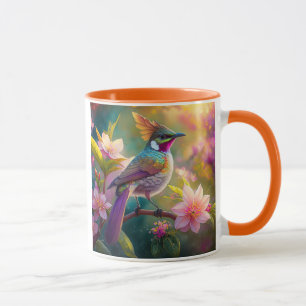 Orange Created Rainbow Jay Fantasy Bird Tasse
