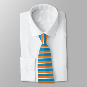 Orange Creme und taubenblaues Krawatte