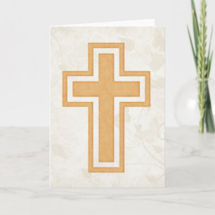 Orange Cross 2 Christliche Grußkarte Feiertagskarte