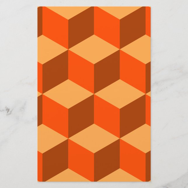 Orange Cubes Briefpapier (Vorderseite)