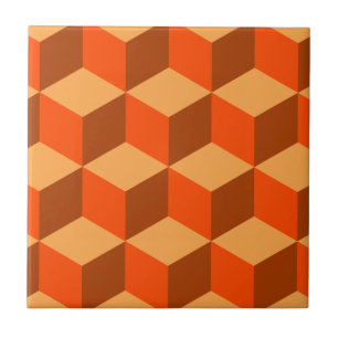 Orange Cubes Fliese
