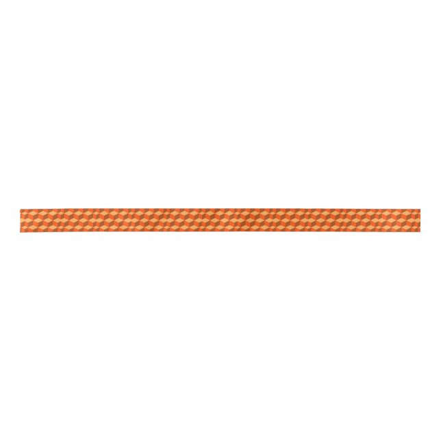 Orange Cubes Satinband (Vorderseite)