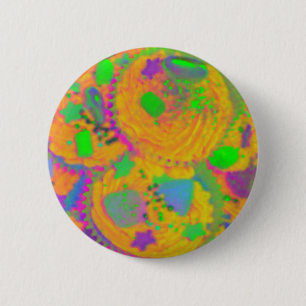 Orange Cupcakes Button Abzeichen