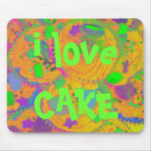 Orange Cupcakes "i Liebe cake" Mousepad