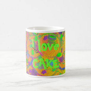 Orange Cupcakes "i Liebe cake" Tasse
