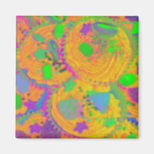 Orange Cupcakes Kühlschrankmagnet