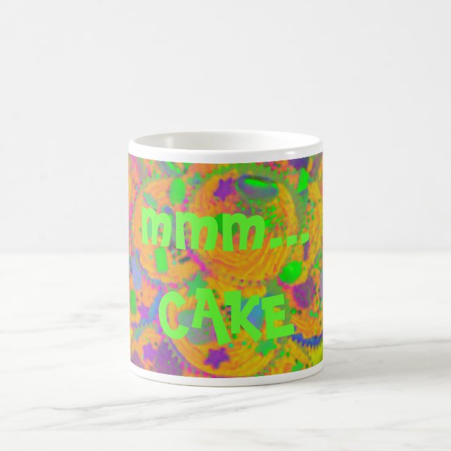 Orange Cupcakes 'mmm....cake-Tasse Kaffeetasse (Mittel)