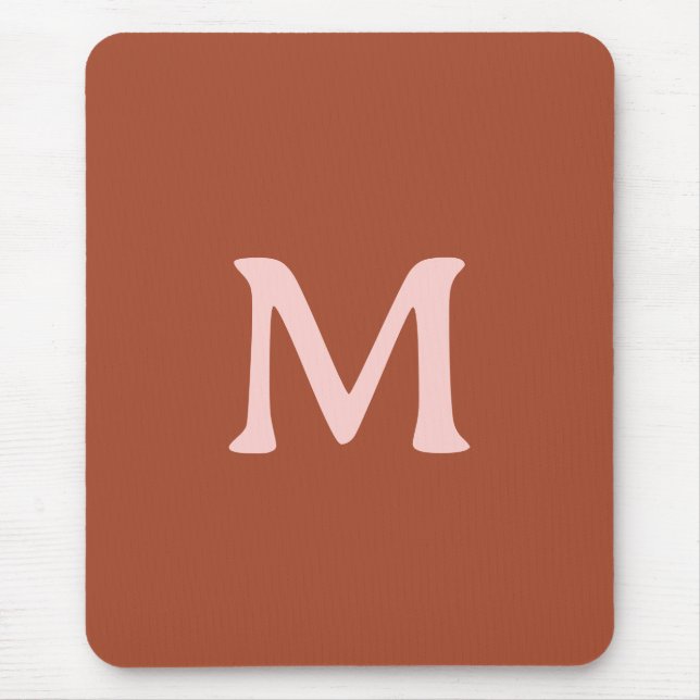 Orange Custom Monogram Burnt Mousepad (Vorne)