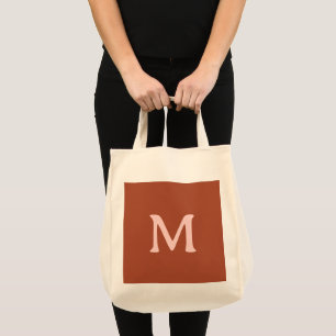 Orange Custom Monogram Burnt Tragetasche