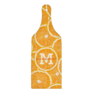 Orange Custom Monogramm Schneidebrett