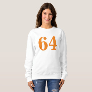 Orange Customizing Number Basic Long Sleeve T - Sh Sweatshirt