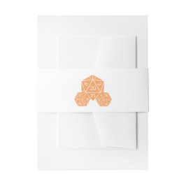 Orange D20 Dice Wedding Bly Bands Einladungsbanderole