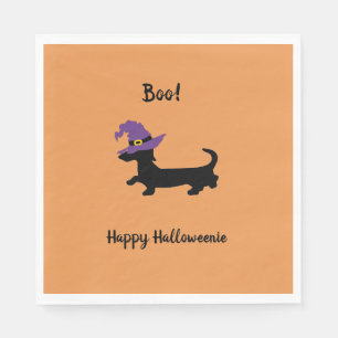 Orange Dackel Halloween Paper Napkins Serviette