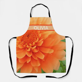 Orange dahlia Blume nah-up Schürze