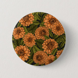 Orange Dahlia Garden Button