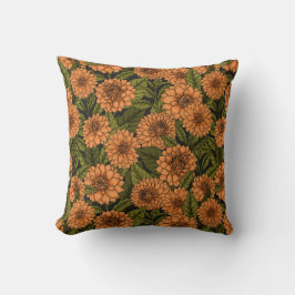 Orange Dahlia Garden Kissen