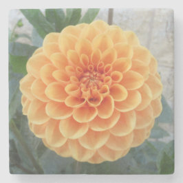 Orange Dahlia Marble Stone Untersetzer