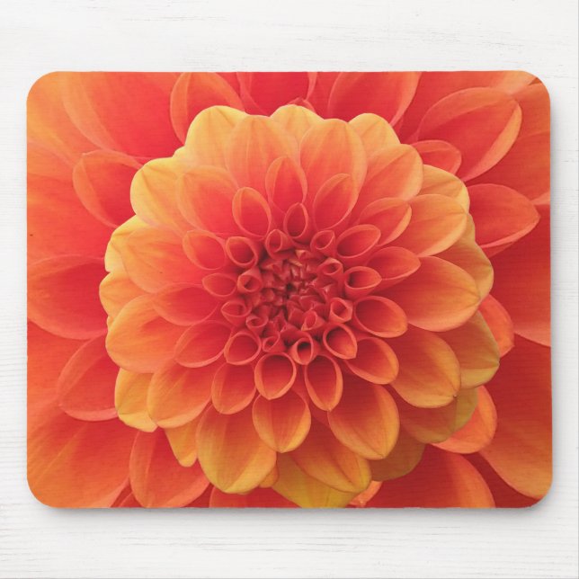Orange Dahlia Mousepad (Vorne)