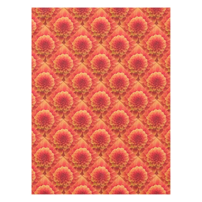 Orange Dahlia Tischdecke (Vorderseite)