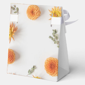 Orange Dahlia Wedding Favor Boxes Geschenkschachtel