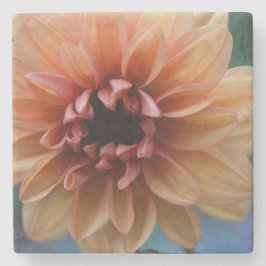 Orange Dahlie I Steinuntersetzer