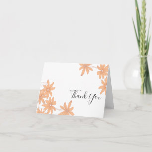 Orange Daisies on White Vielen Dank Dankeskarte