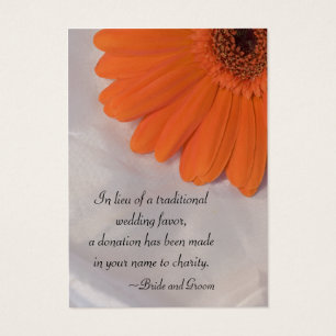 Orange Daisy and Satin Wedding Wohltätigkeit Fevor
